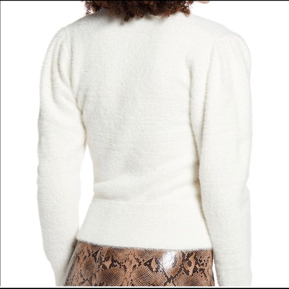 ASTR cream faux mohair fuzzy sweater - Picture 2 of 5